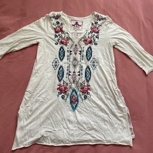 Johnny Was Los Angeles Embroidered Tunic